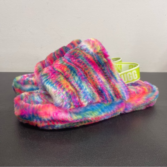 UGG Fluff Yeah Pixelate Slide Slipper Youth/Women’s Size 5 - Picture 2 of 10
